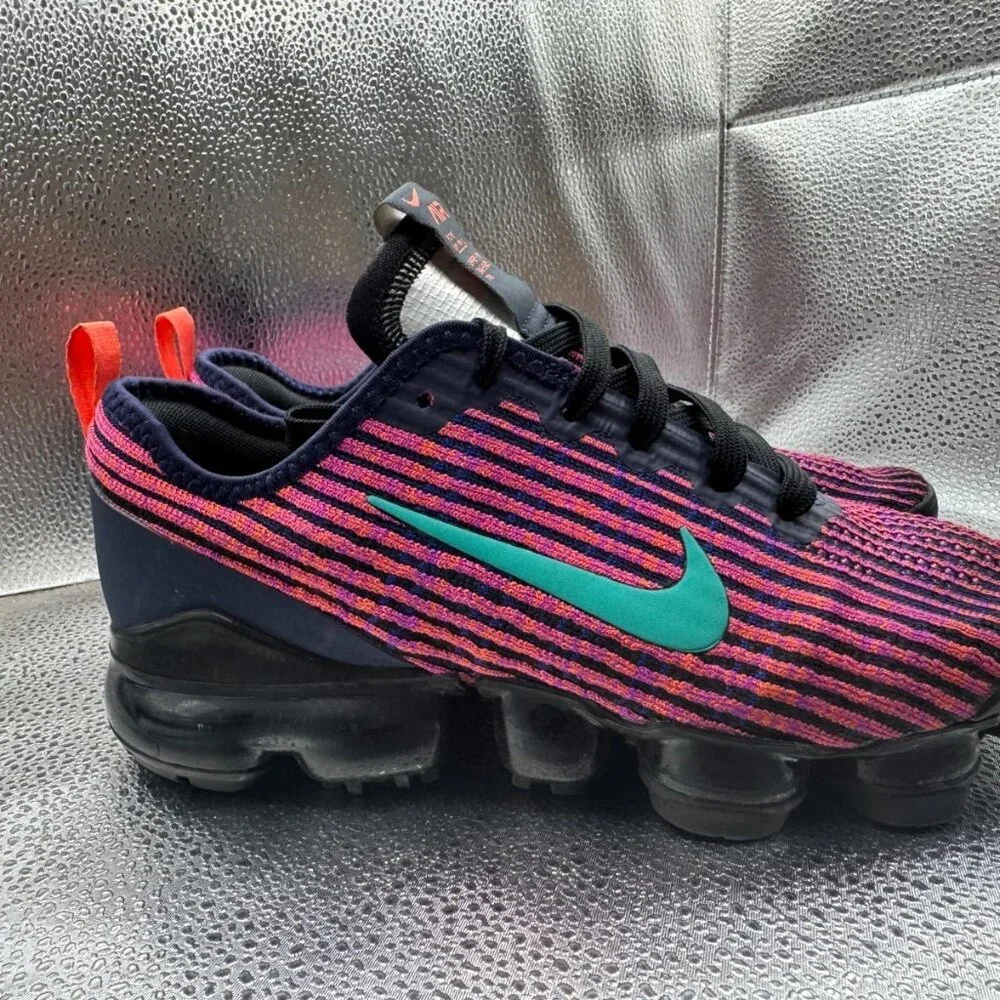 Size 5.5Y Nike‎ Air Vapormax Fly Knit 3 Kids Blackened Blue Running Shoes BQ5238